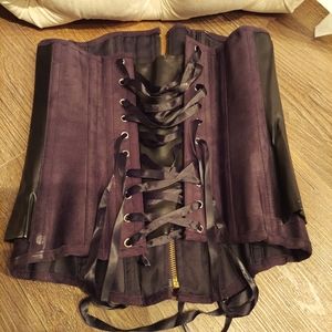 Women's black on black corset